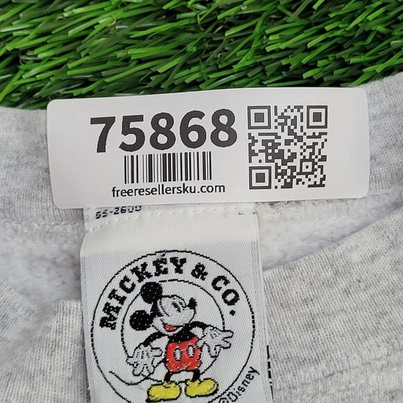Vintage 90s Mickey Mouse Sweatshirt XL 24x25 Gray - Picture 14 of 16